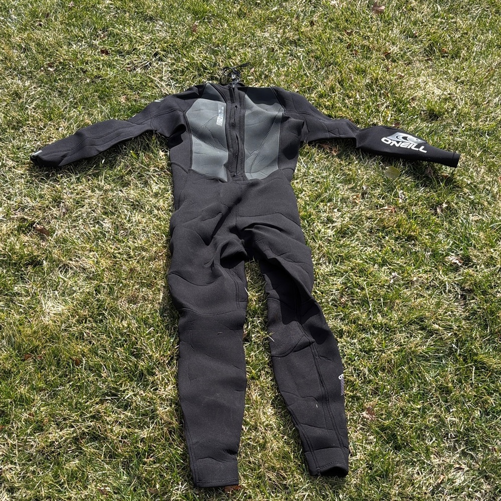 O'Neill Black Full-Length Neoprene Wetsuit with Chest Panels